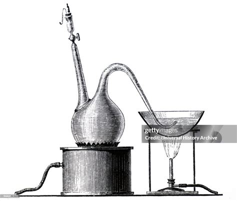 Engraving depicting an Louis Pasteur experiment demonstrating that ...