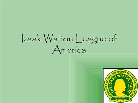 Izaak walton league of america