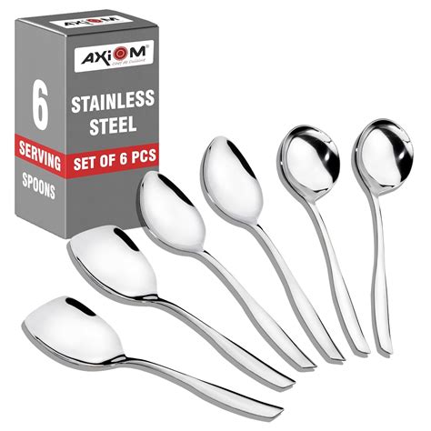 Buy Axiom Serving Tools Stainless Steel 6 Piece Heavy Gauge Non Stick