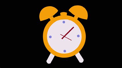 Alarm Clock Icon Loop Animation Video Transparent Background With Alpha