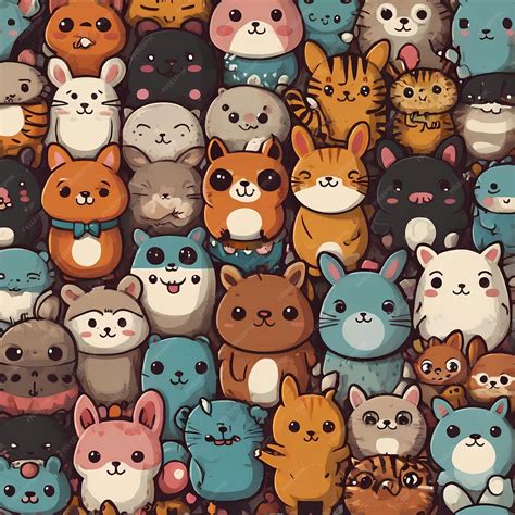 Premium Photo | Cartoon cute animals kawaii