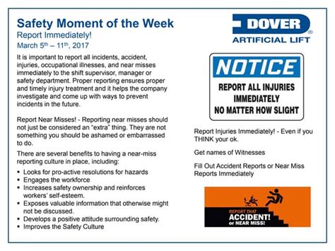 Dover Als Safety Moment Of The Week 06 Mar 2017 Ppt Free Download