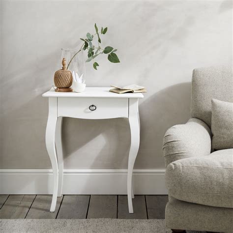 Provence Side Table White H72 X W59 X D40cm Traditional Bedside