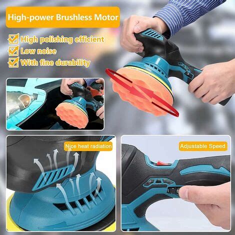 Polisher Cordless Car Buffer Polisher Cleaner Portable Polishing