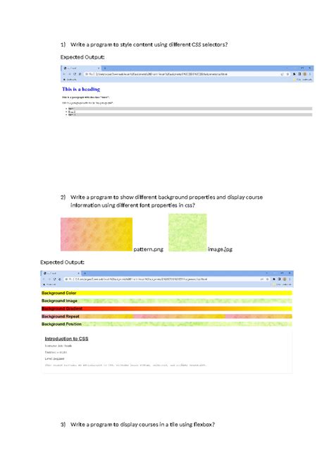 CSS Assignment Html And Css Write A Program To Style Content Using