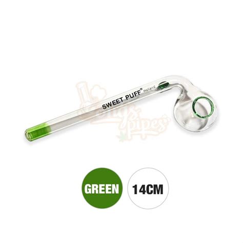 Green Rim Sweet Puff Pipe 14cm Combo BONGSnPIPES