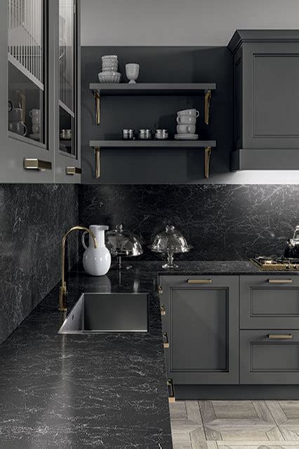 Nero Greco Naturali Collection Laminam Modern Kitchen Los Angeles