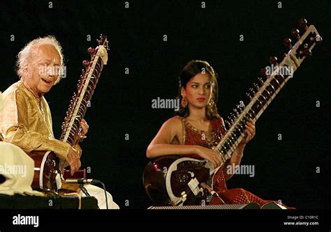 Ravi Shankar And Daughter Anoushka Shankar Performing At The Netaji