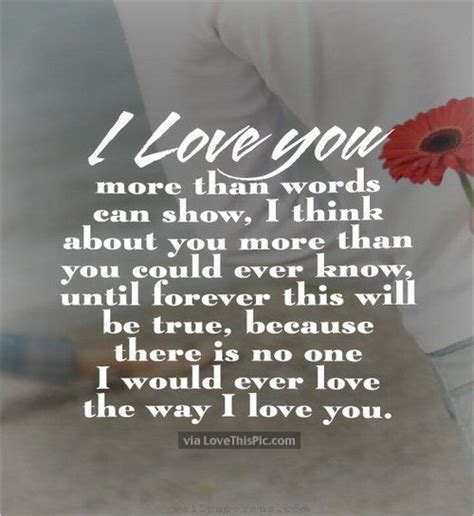 I Love You More Than Words Can Say Poem