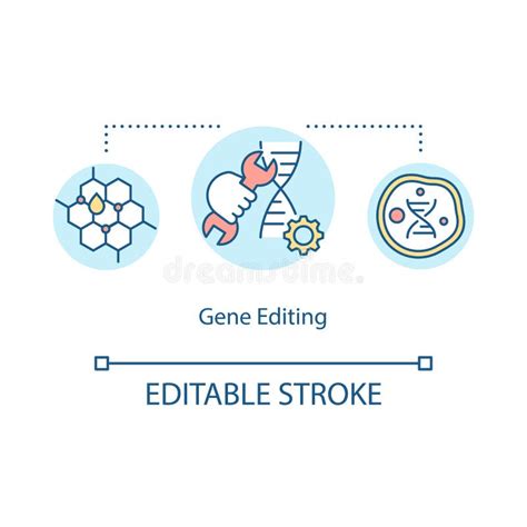 Gene Editing Concept Icon Stock Vector Illustration Of Abstract