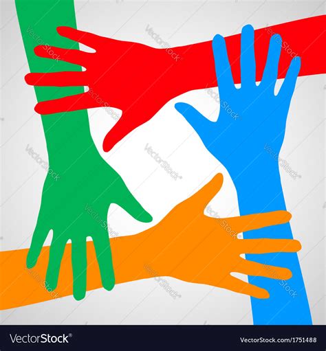 Hands of friendship Royalty Free Vector Image - VectorStock