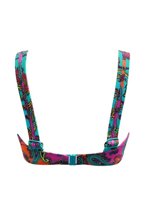 Venice Beach Underwired Lightly Padded Bikini Top In Multi Pour Moi