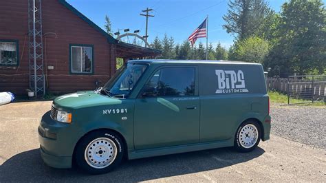 Scion Xb Panel Truck Military Tribute For Father Toyota Bb Slammed