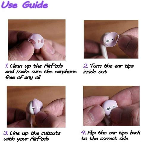 1 Pair Airpods Pro Eartips Ear Hook Anti Slip Premium Silicone Covers Case White Ebay