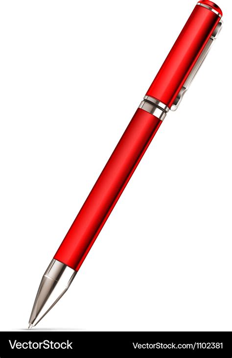 Red Pen Royalty Free Vector Image Vectorstock