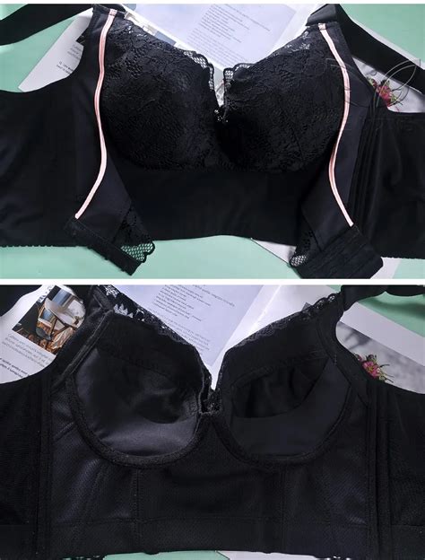 Plus Size Push Up Sexy Deep U Seamless Underwear Women Lace Comfort Bra