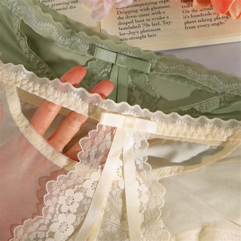 Sous V Tements En Dentelle Sans Couture Taille Moyenne Transparents Lingerie Ebay