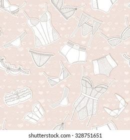 Lingerie Seamless Pattern Vector Underwear Background Vector De Stock