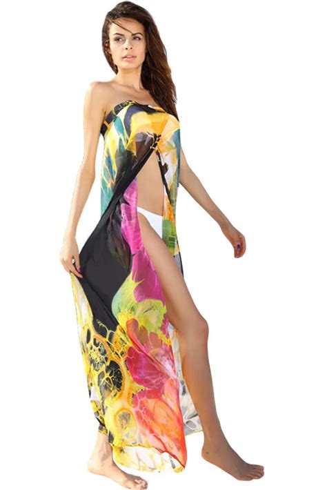 Hawaiian Bathing Sarong Sunscreen Kaftan Bikini Hook Women S Tunic