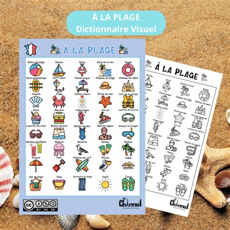 La Plage Dictionnaire Visuel Freebie Kumubox