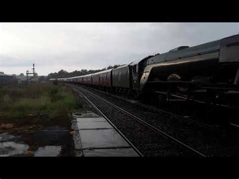 Flying Scotsman Arrives At Hellifield Goods Loop On The Waverly York To