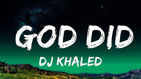 Dj Khaled God Did Lyrics Ft Rick Ross Lil Wayne Jay Z John Legend Fridayy 25 Min