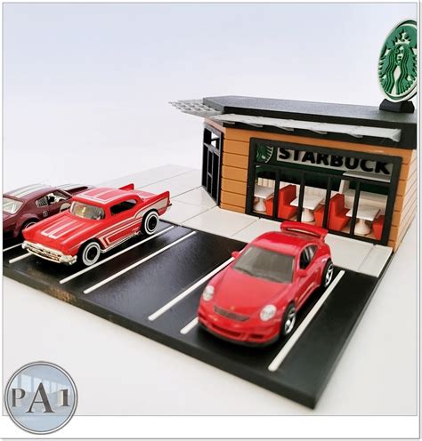 Hot Wheels Diorama Meeting At Starbuck S D File For Cults