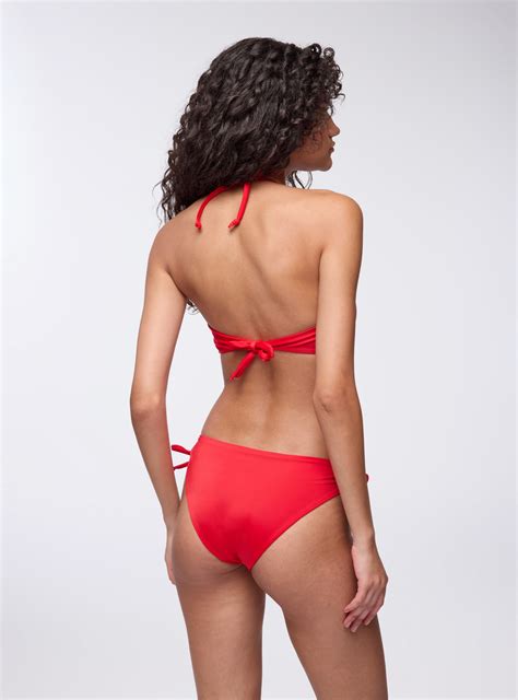 Slip Bikini Con Coulisse Rosso Vivo Acquista Online Terranova