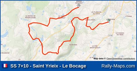 Karte WP 7 10 Saint Yrieix Le Bocage Rallye National Du Pays De