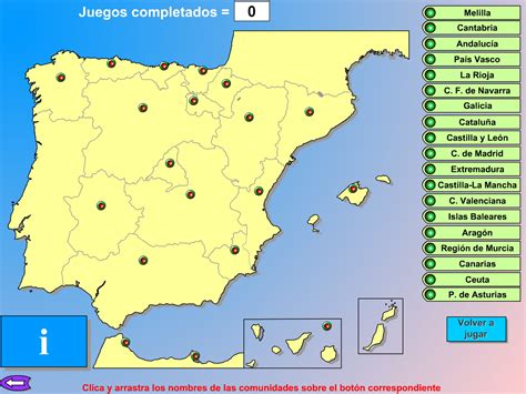 Mapa interactivo de España Comunidades Autónomas de España Genmagic