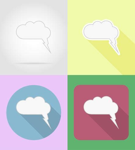 Speech Bubbles Flat Icons Vector Illustration Vector Art At Vecteezy