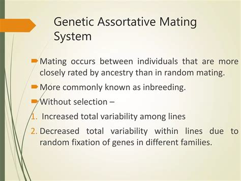 Mating Systems Population Genetics PPT