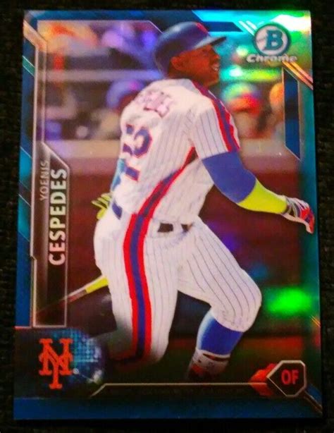 2016 Bowman Chrome YOENIS CESPEDES 098 150 Blue Refractor SP EBay