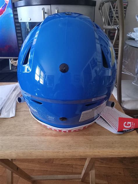 Riddell Speedflex Youth Football Helmet Royal Blue W Gold Mask Size