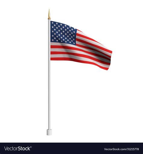 Realistic american flag waving usa Royalty Free Vector Image