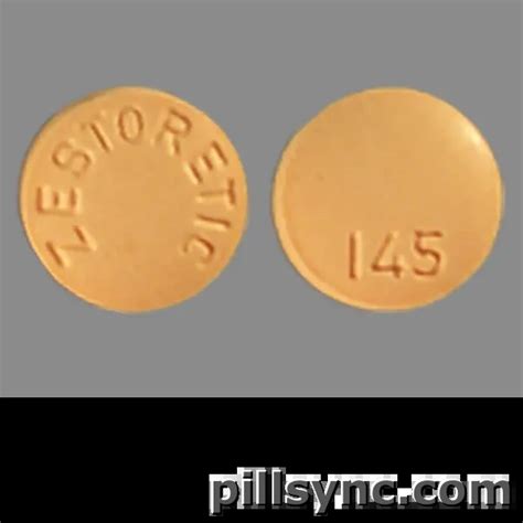 ROUND ORANGE Zestoretic 145 Images Zestoretic Lisinopril And