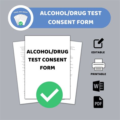 Alcohol Drug Test Consent Form Drug Test Consent Form Alcohol Test Consent Form 2