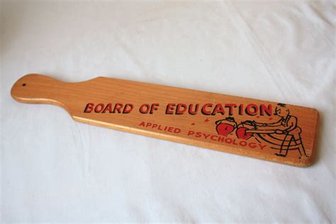 Wooden Paddle Board Of Education Etsy