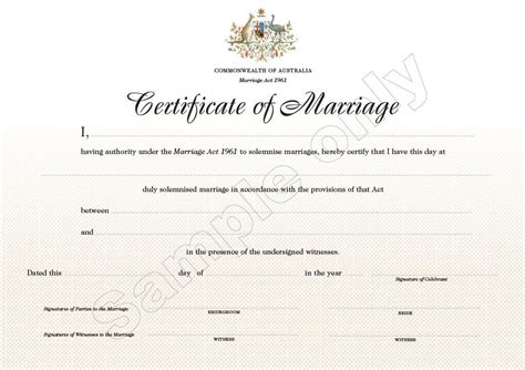 Marriage Certificate Qld Certificates Templates Free