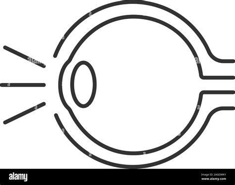 Auge Anatomie lineare Symbol Dünne Linie Abbildung Lichtbrechung im