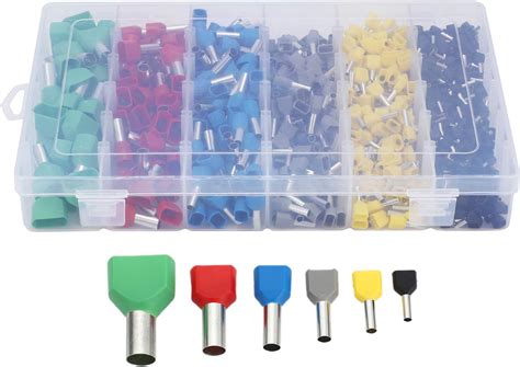 Hacbop 780Pcs Dual Bootlace Ferrule Teminator Kit Electrical Crimp Dual