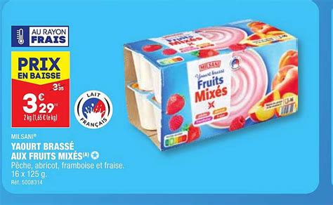 Promo Milsani Yaourt Brass Aux Fruits Mix S Chez Aldi Icatalogue Fr