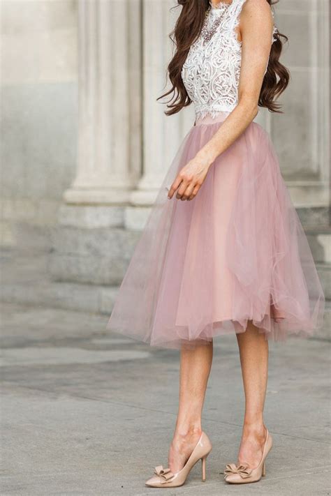 Jacqueline Dusty Rose Tulle Midi Skirt Tulle Skirts Outfit Tulle