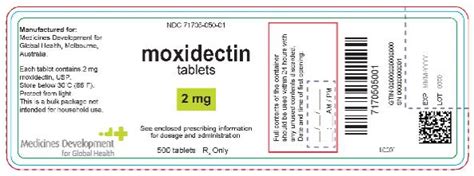 Moxidectin: Package Insert - Drugs.com