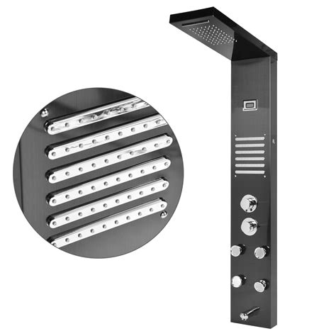 Stainless Steel Shower Panel Tower System Led Hydroelectricity Display