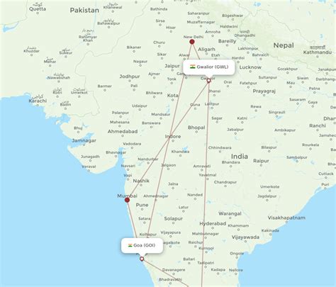 Flights From Gwalior To Goa GWL To GOI Flight Routes