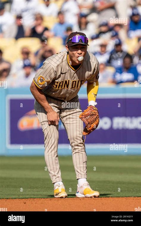 San Diego Padres Second Baseman Ha Seong Kim 7 During A Mlb Game Against The Los Angeles