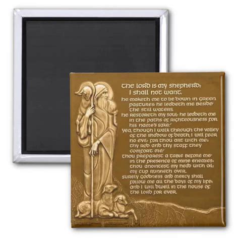 Psalm 23 The Lord is my Shepherd Magnet | Zazzle