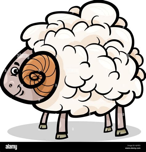 animal, sheep, wool, illustration, ram, livestock, farm, cartoon, laugh ...