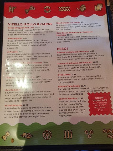 Menu At Basta Pasta Restaurant Skippack